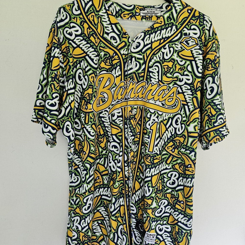 Bananas Graphic Men's Jersey - Green and Yellow